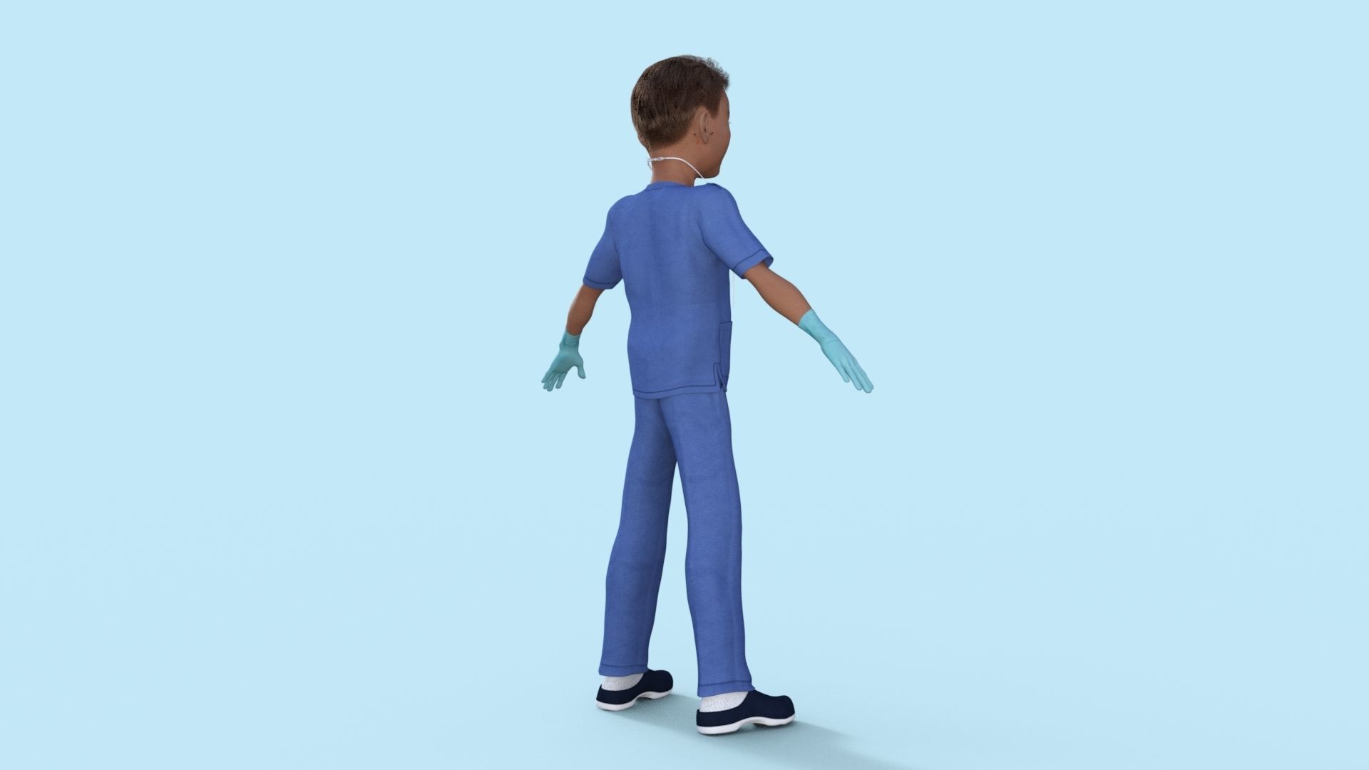 Doctor Rigged Low-poly 3D model_22