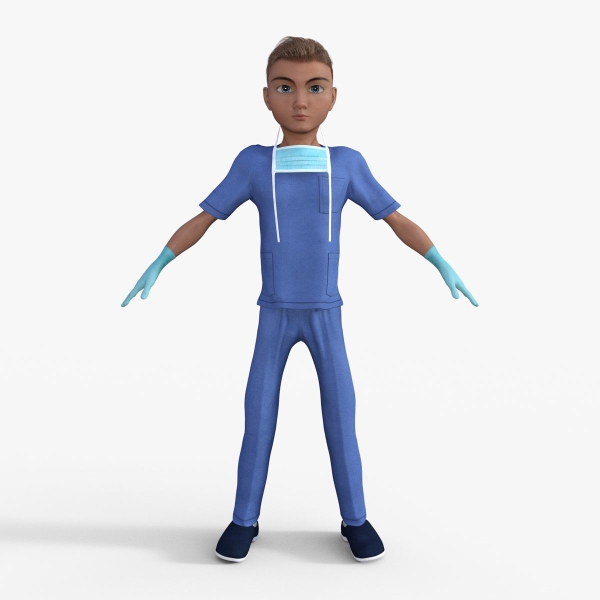Doctor Rigged Low-poly 3D model_1