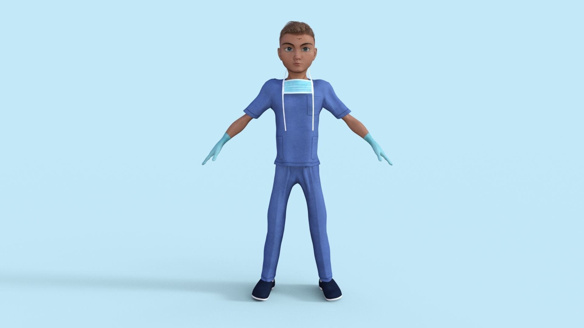 Doctor Rigged Low-poly 3D model_17