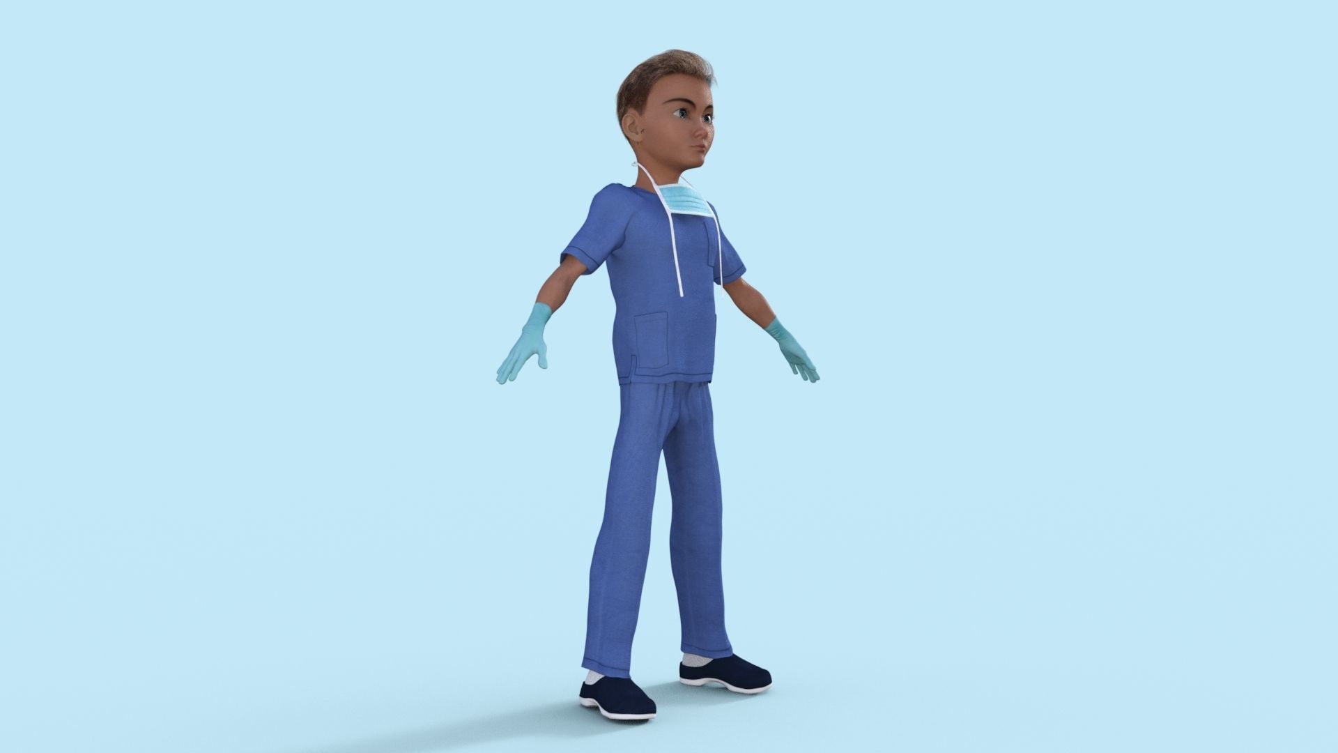 Doctor Rigged Low-poly 3D model_24