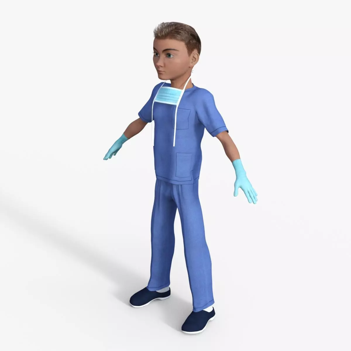 Doctor Rigged Low-poly 3D model_0