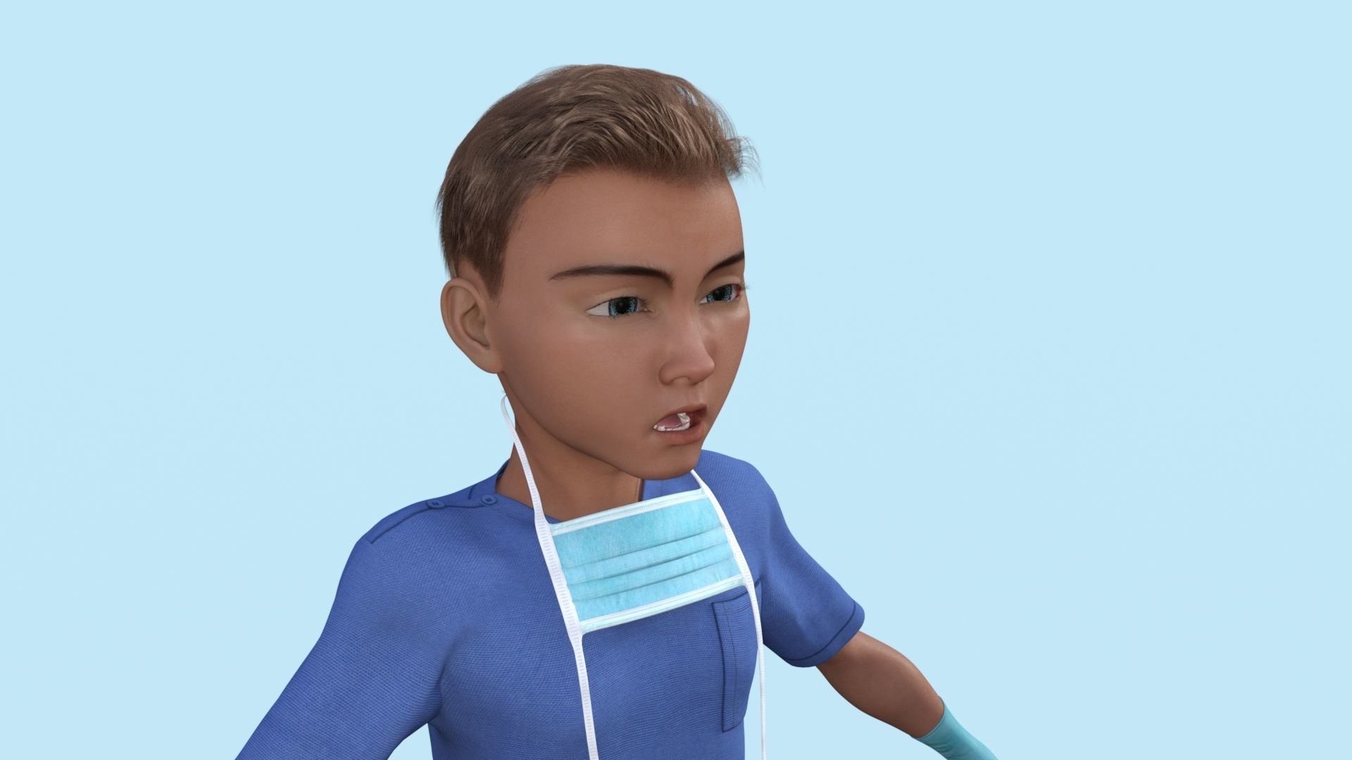 Doctor Rigged Low-poly 3D model_16