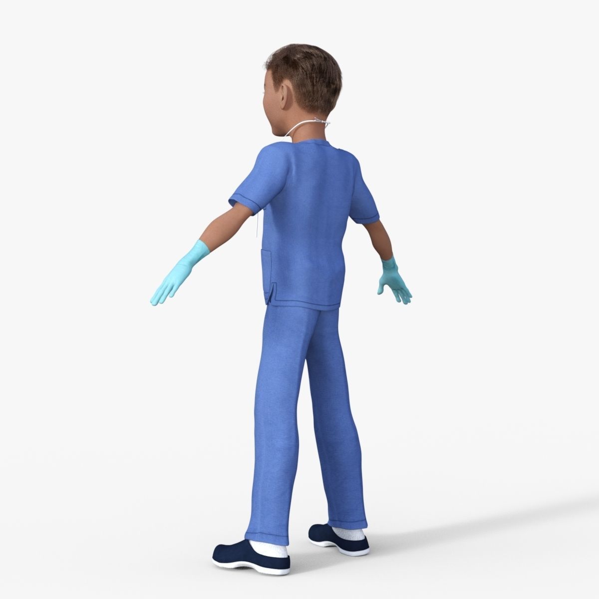 Doctor Rigged Low-poly 3D model_4