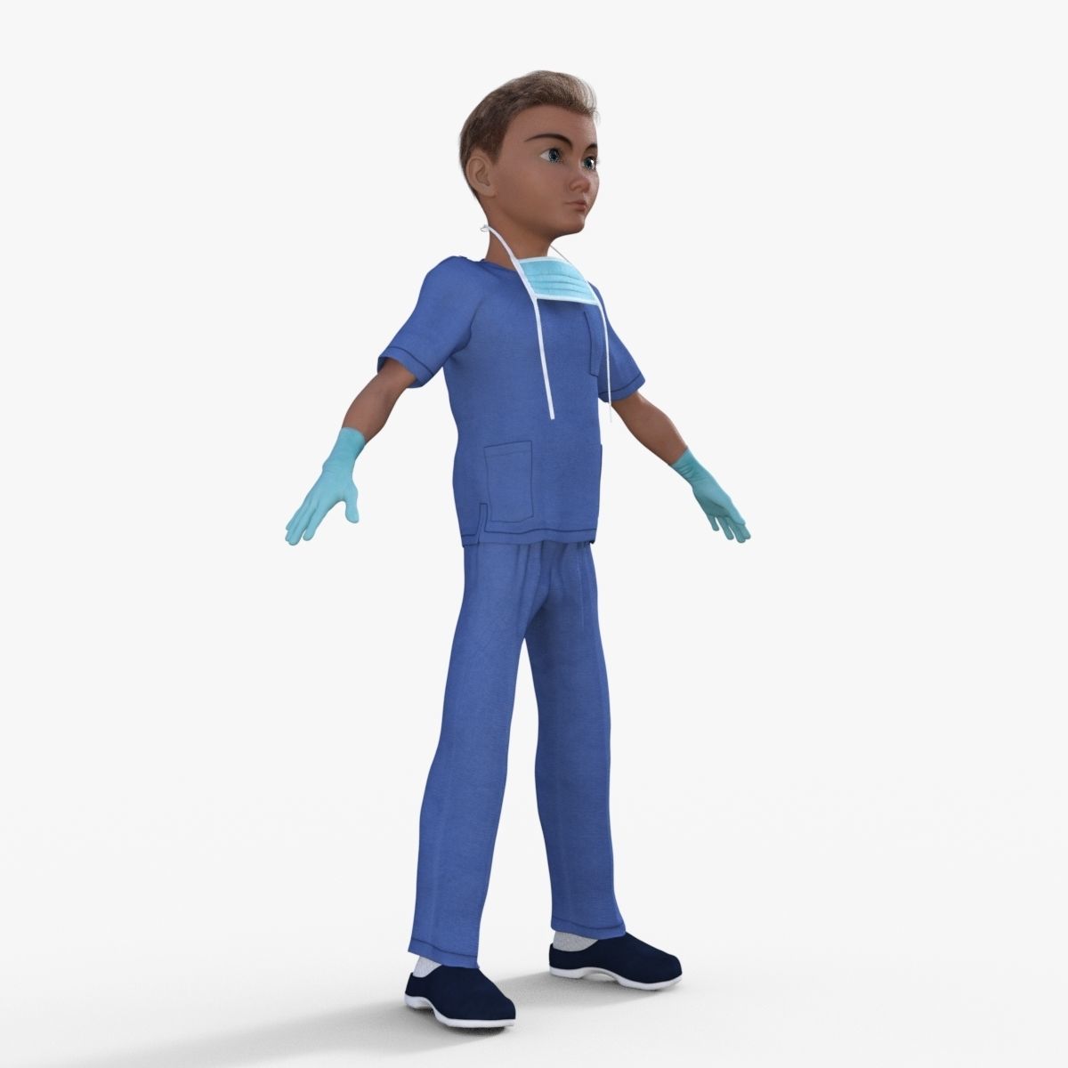 Doctor Rigged Low-poly 3D model_8