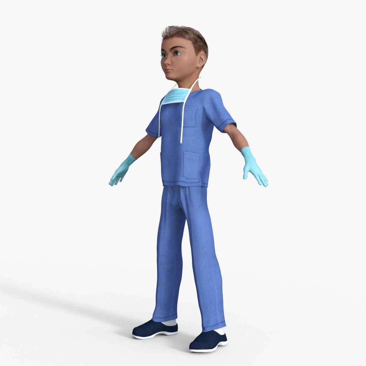 Doctor Rigged Low-poly 3D model_2