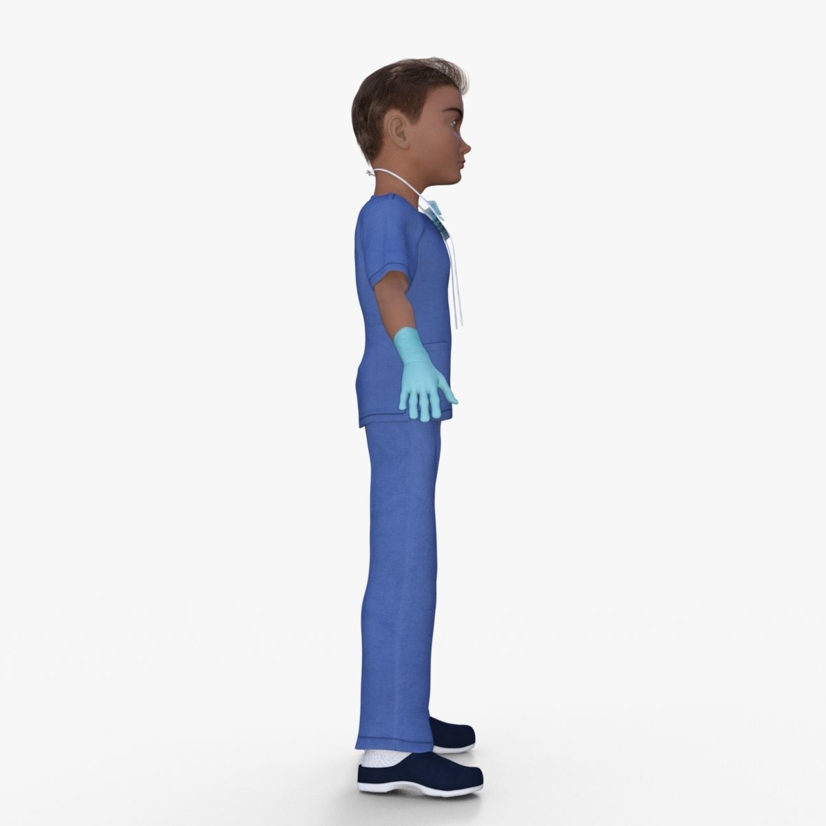 Doctor Rigged Low-poly 3D model_7