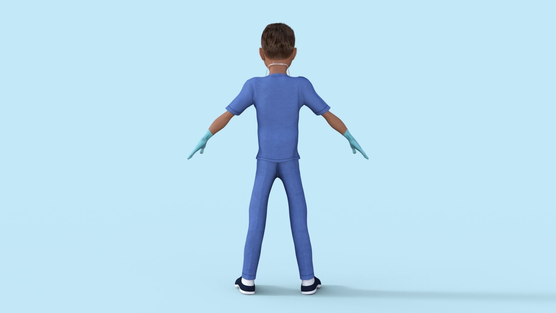 Doctor Rigged Low-poly 3D model_21