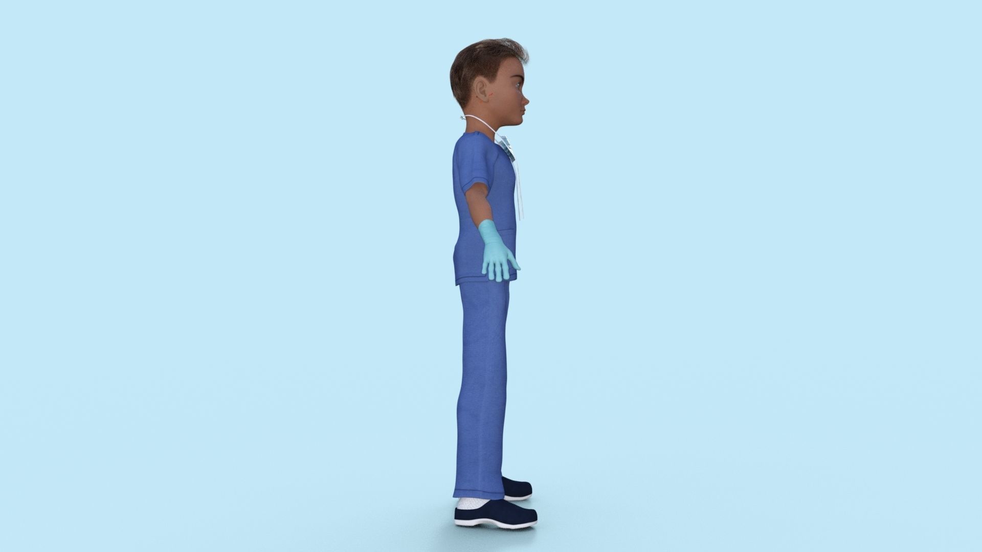 Doctor Rigged Low-poly 3D model_23