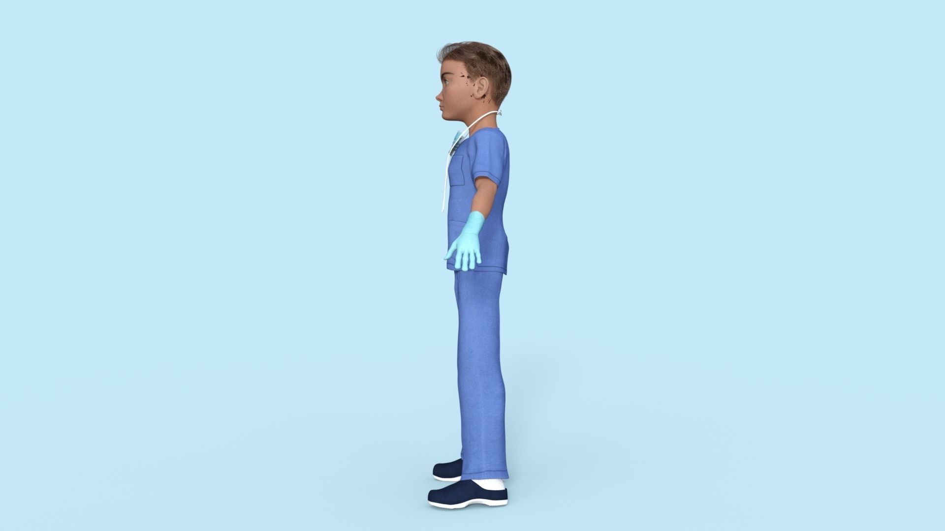 Doctor Rigged Low-poly 3D model_19