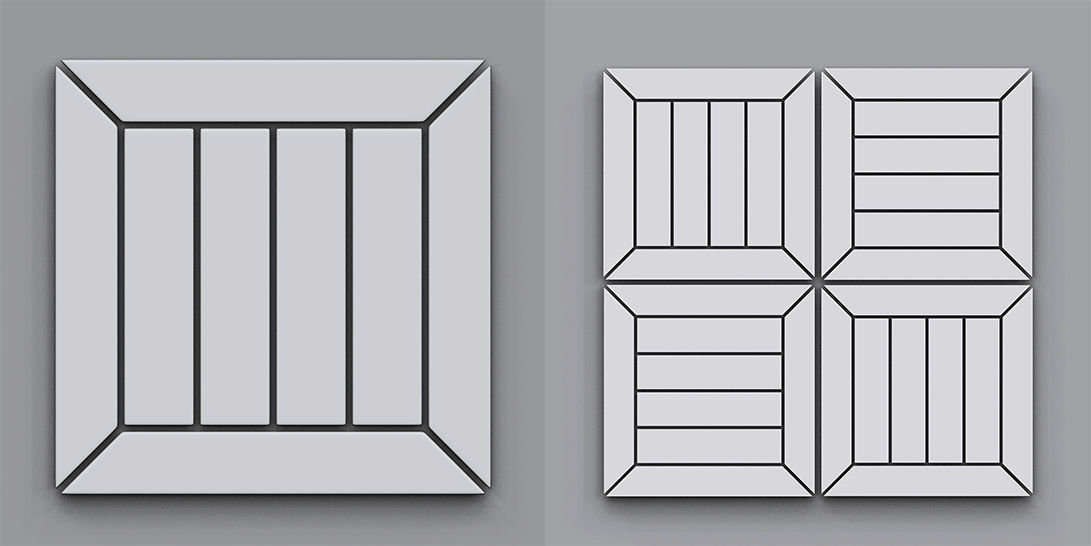 Brick Tiles IMM Brush Pack for Zbrush Low-poly 3D model_19