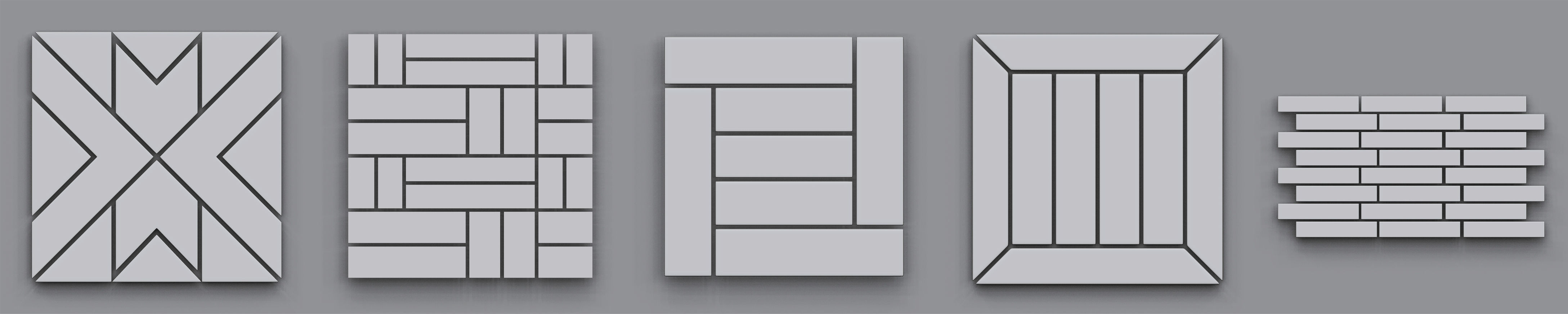 Brick Tiles IMM Brush Pack for Zbrush Low-poly 3D model_6