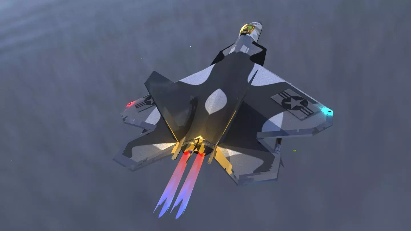 f-22 raptor 3d model in detail animation ready USA F-22 RAPTOR 3D model_0