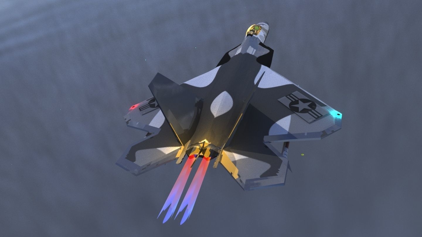 f-22 raptor 3d model in detail animation ready USA F-22 RAPTOR 3D model_5