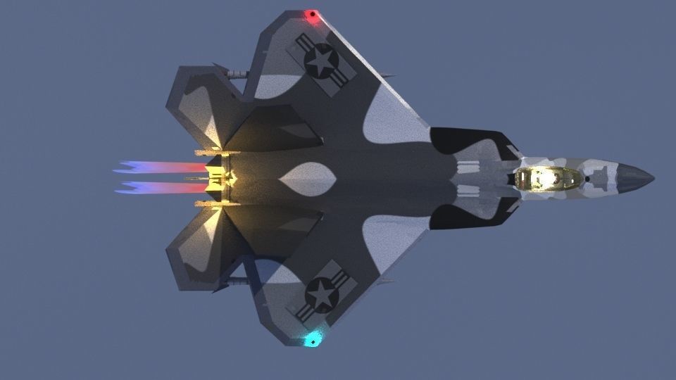 f-22 raptor 3d model in detail animation ready USA F-22 RAPTOR 3D model_1