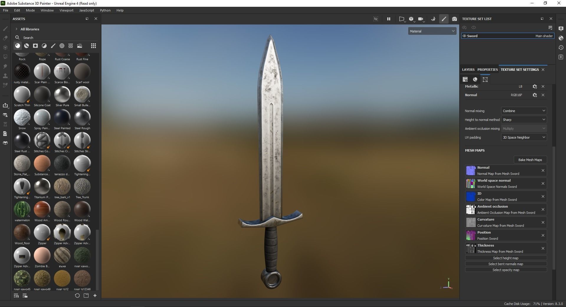 Sword 3D Model Low-poly 3D model_7