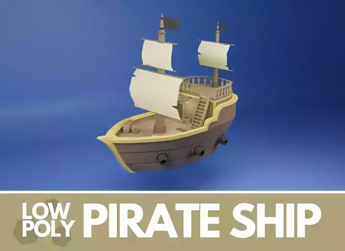 Low Poly Pirate Ship