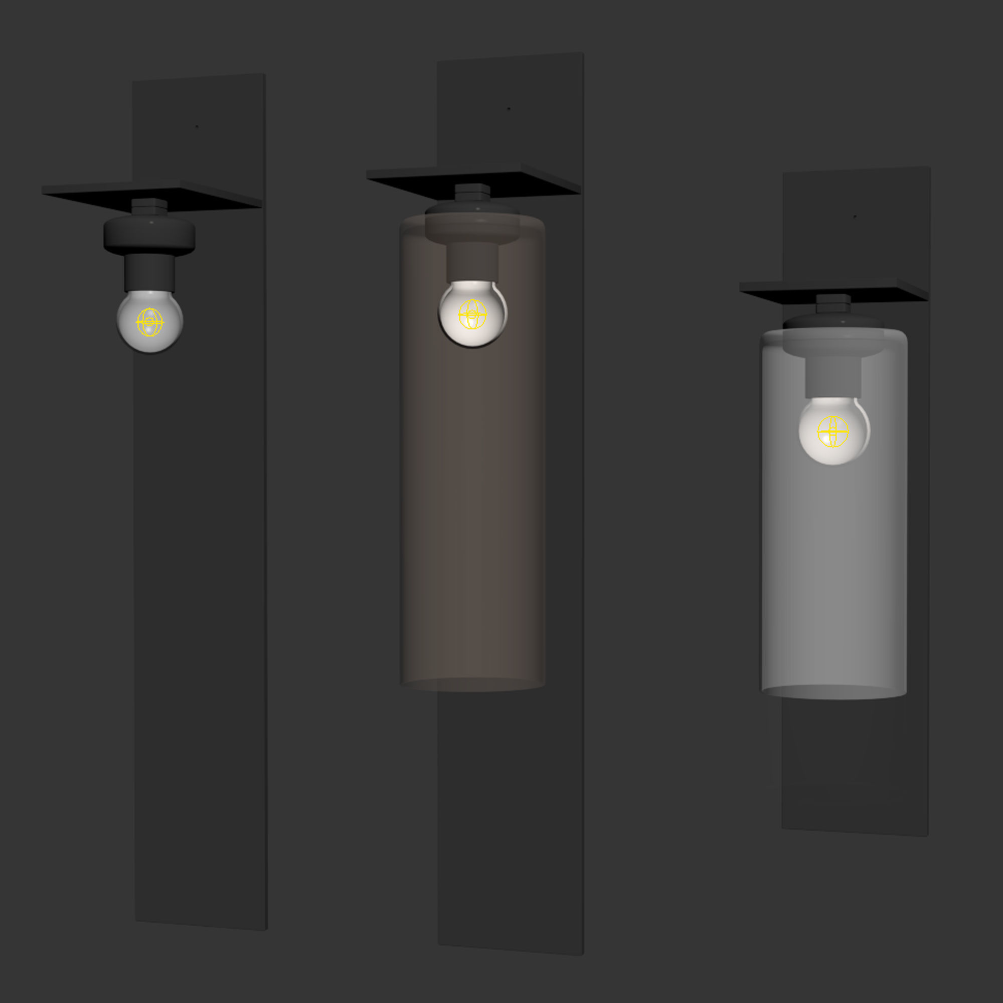 Articolo Eclipse exterior wall sconce 3D model_6
