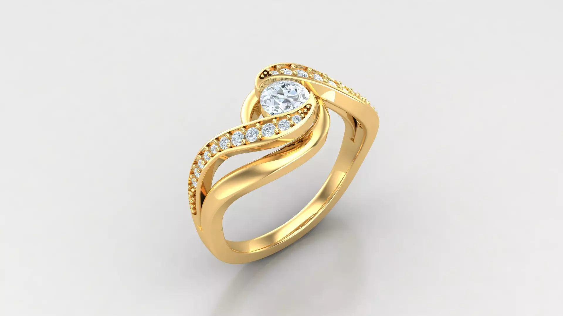 Diamond Women Ring Version 4 SLT 196 3D print model