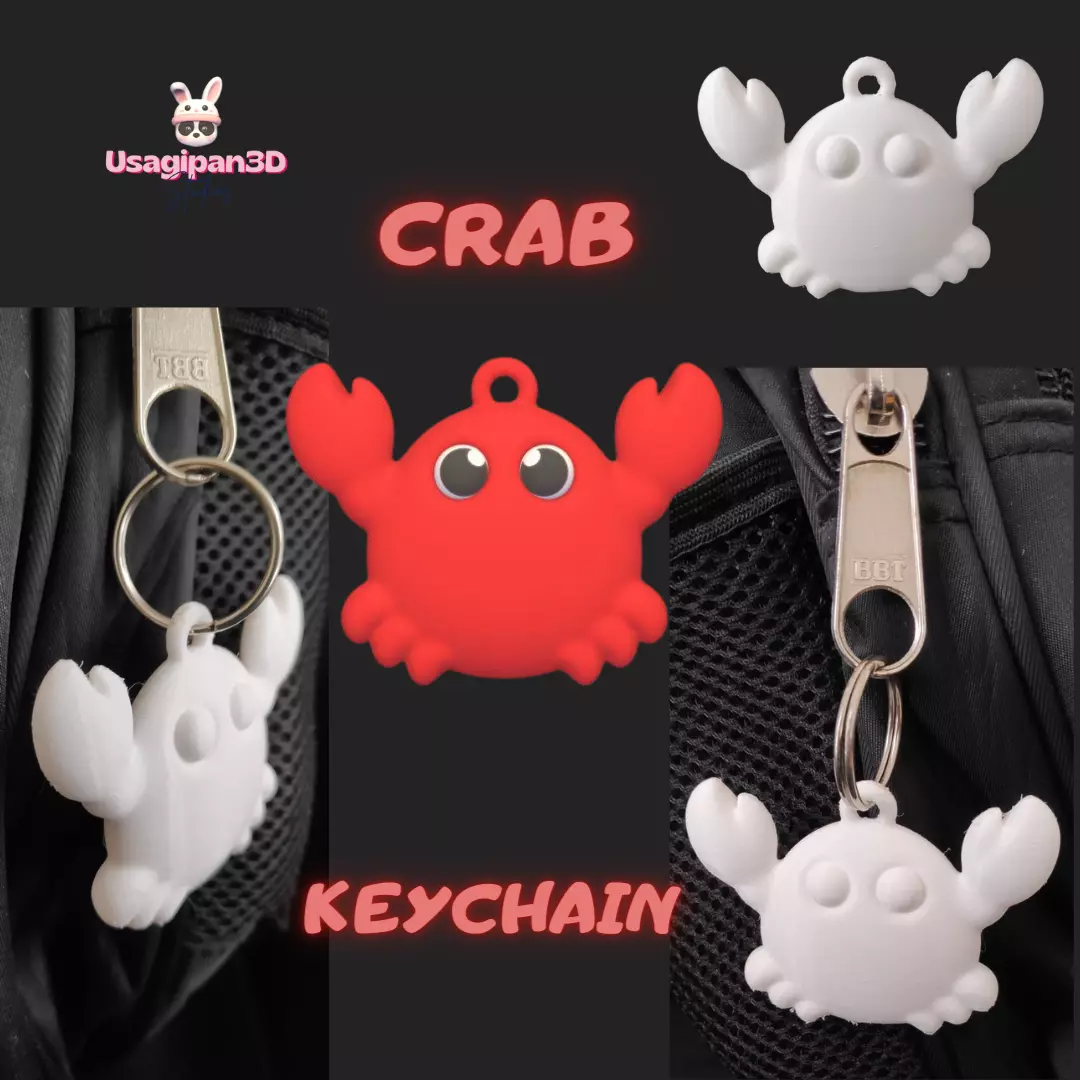 Crab Keychain 3D print model_0