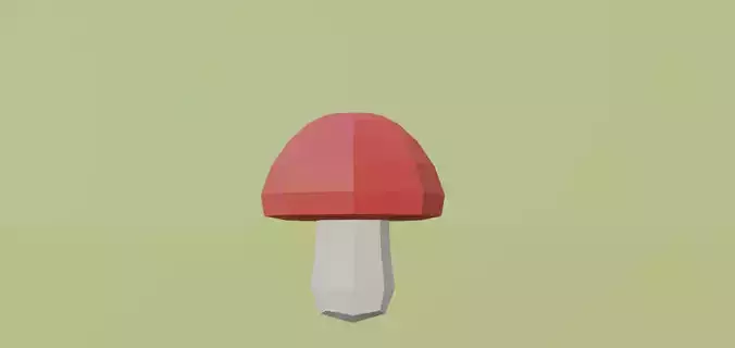 Low poly Baby mushroom