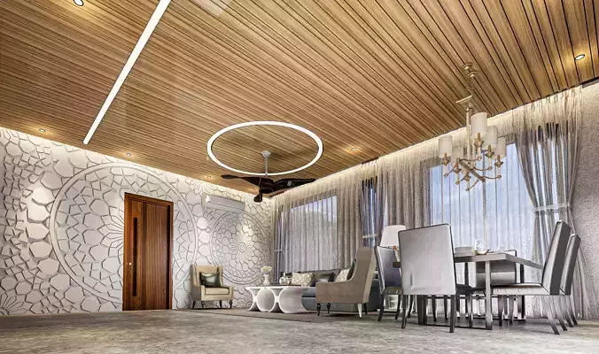 DRAWING ROOM AND LOBBY INTERIOR DESIGN 3D model