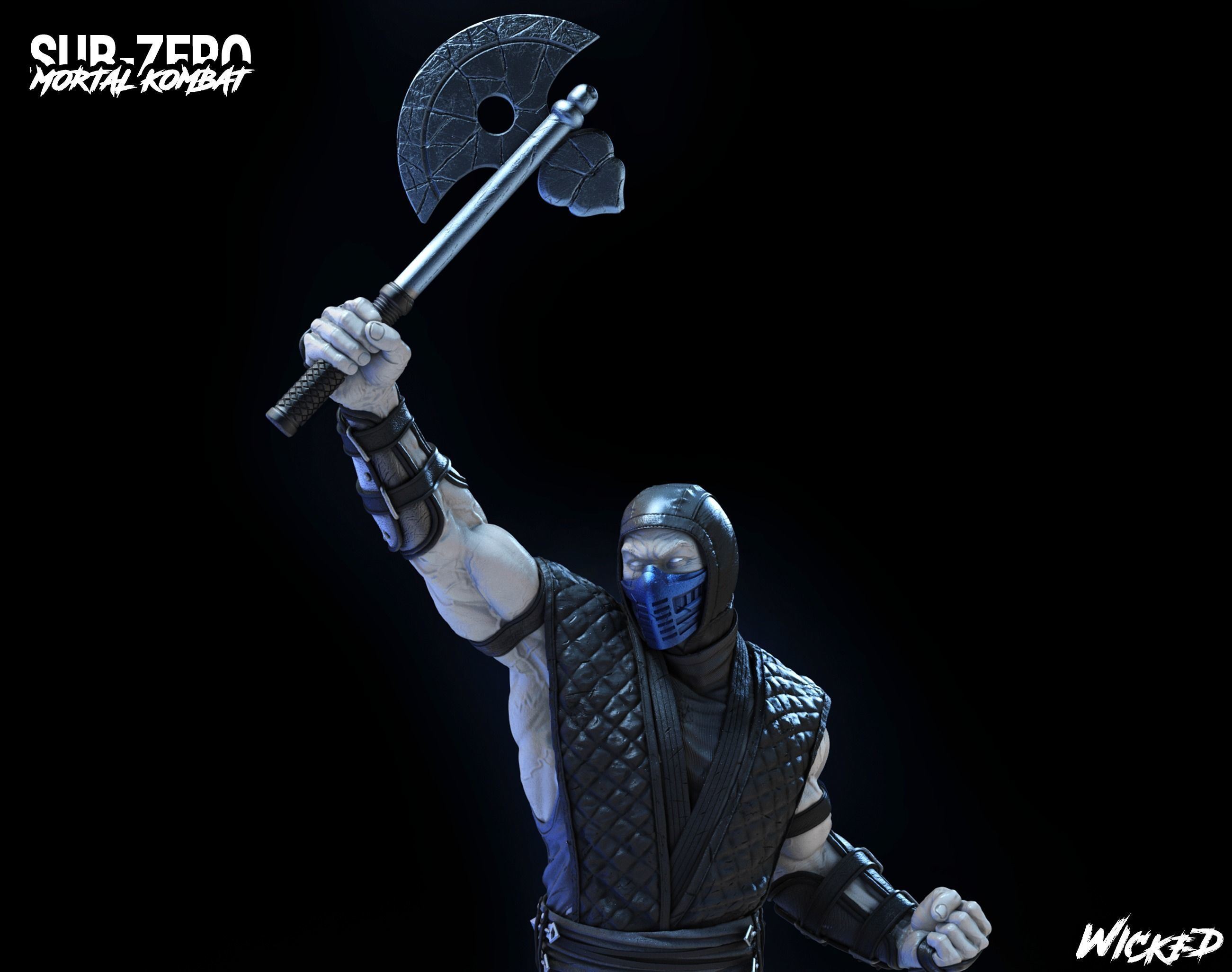 Wicked Video Game Sub Zero Sculpture ready for 3d printing 3D print model_8