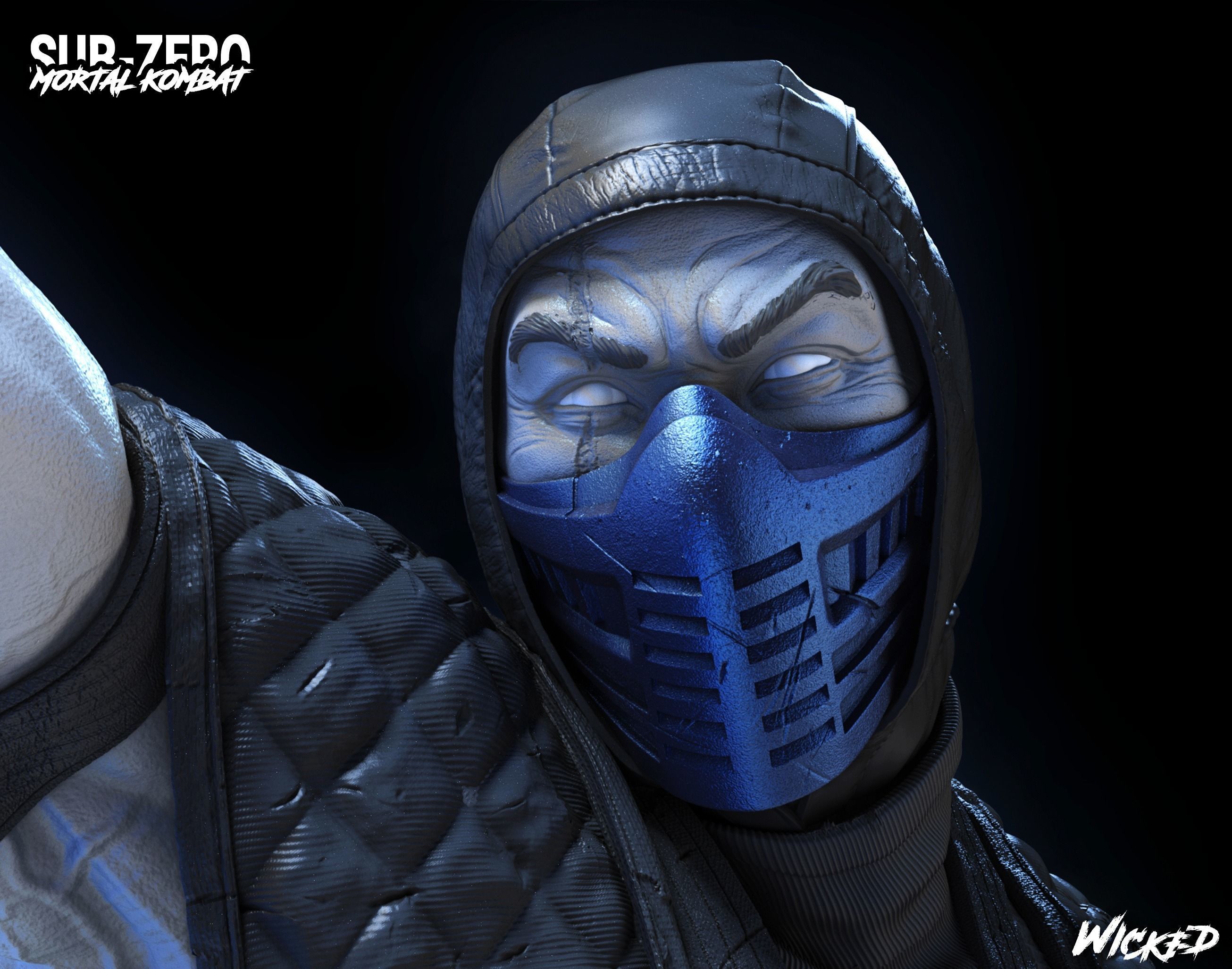Wicked Video Game Sub Zero Sculpture ready for 3d printing 3D print model_19