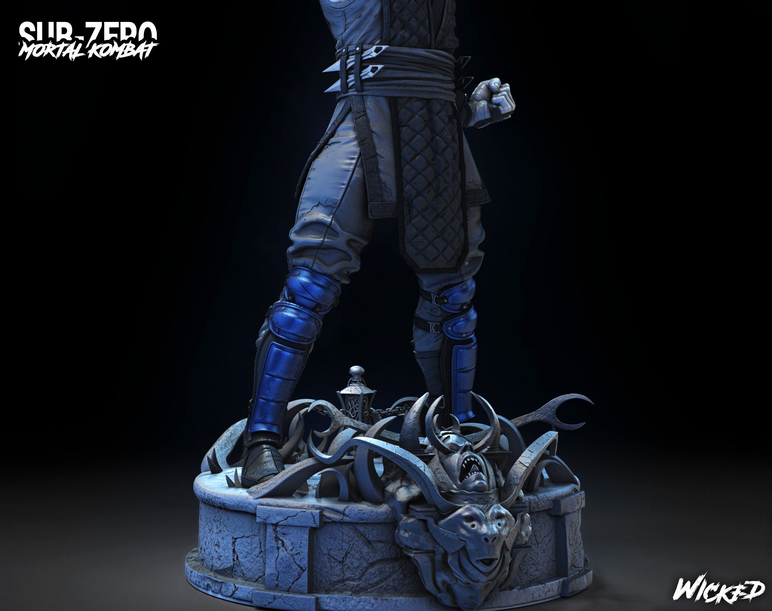Wicked Video Game Sub Zero Sculpture ready for 3d printing 3D print model_11