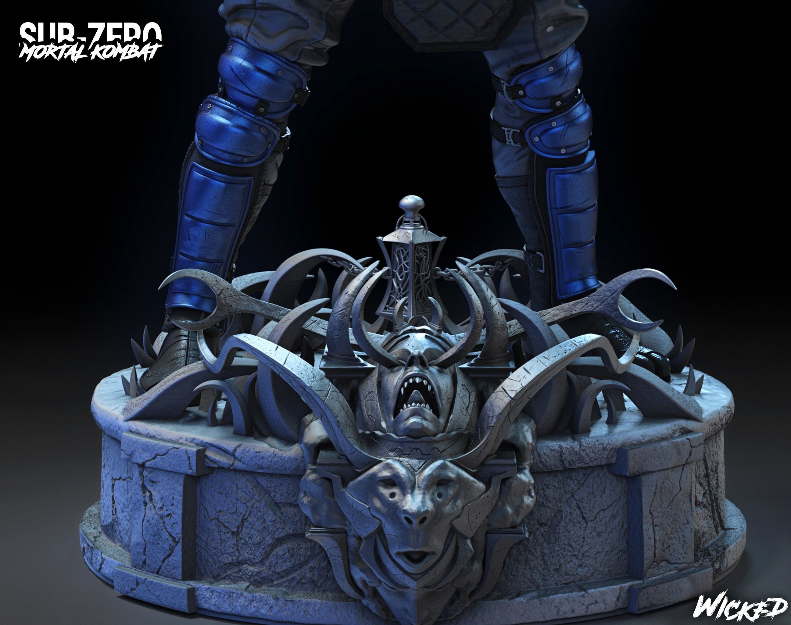 Wicked Video Game Sub Zero Sculpture ready for 3d printing 3D print model_20