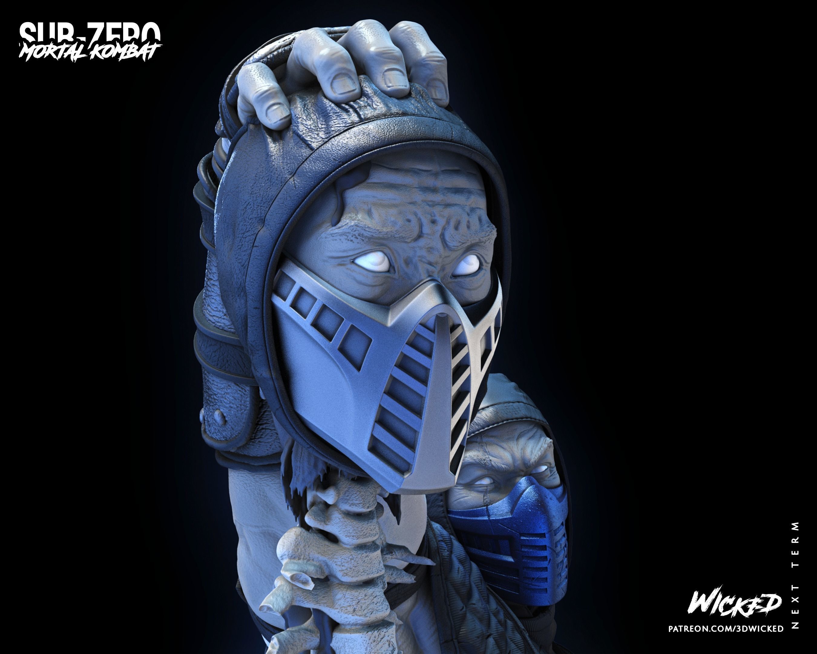 Wicked Video Game Sub Zero Sculpture ready for 3d printing 3D print model_54