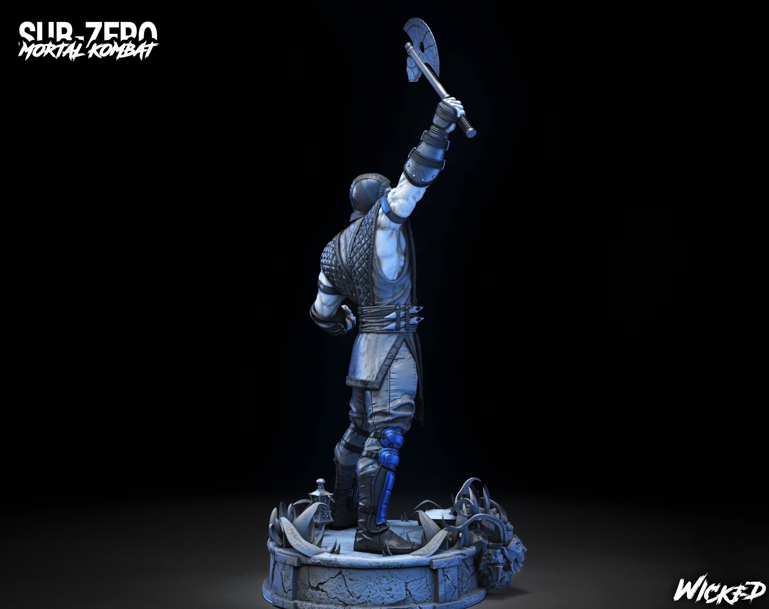 Wicked Video Game Sub Zero Sculpture ready for 3d printing 3D print model_4