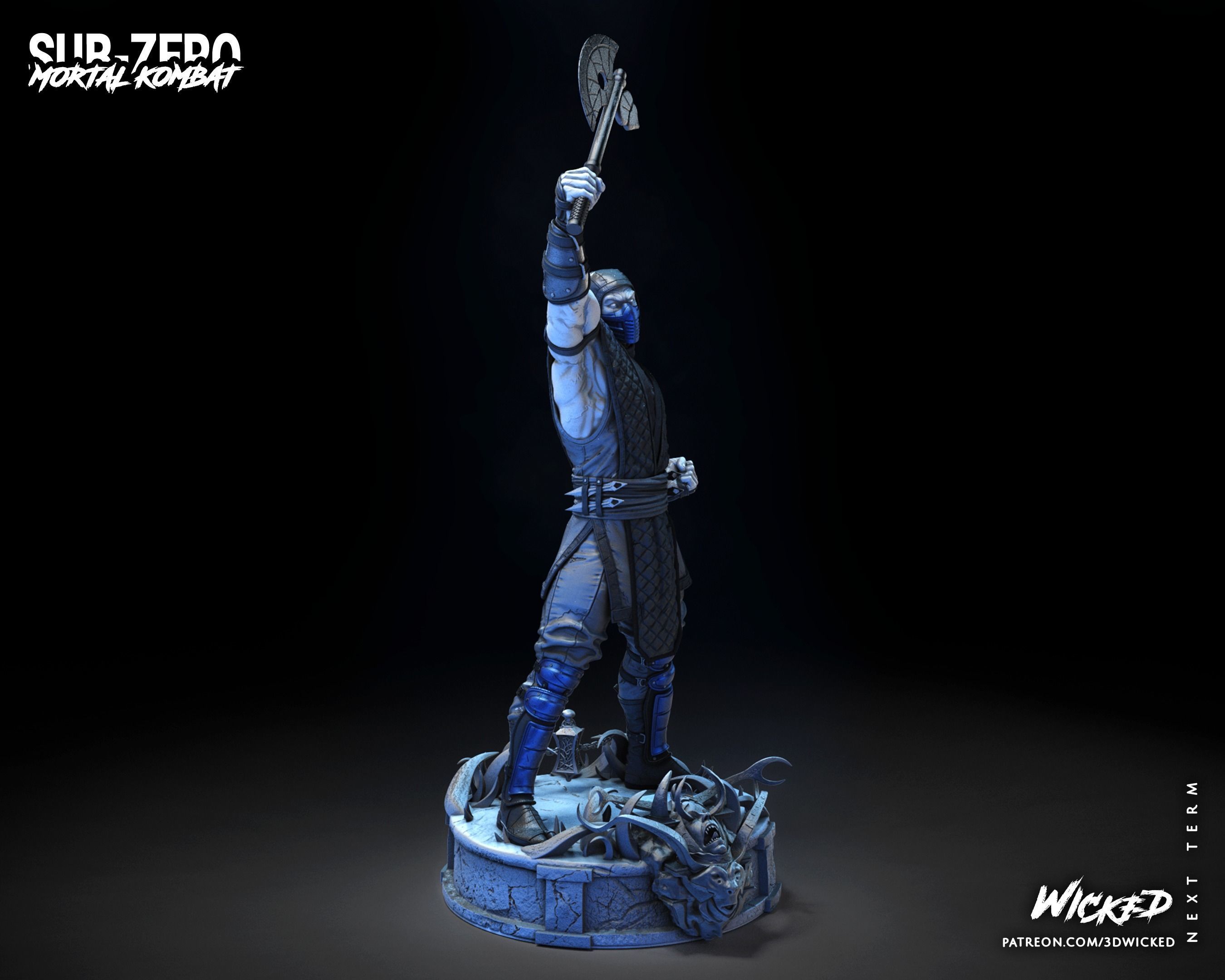 Wicked Video Game Sub Zero Sculpture ready for 3d printing 3D print model_22