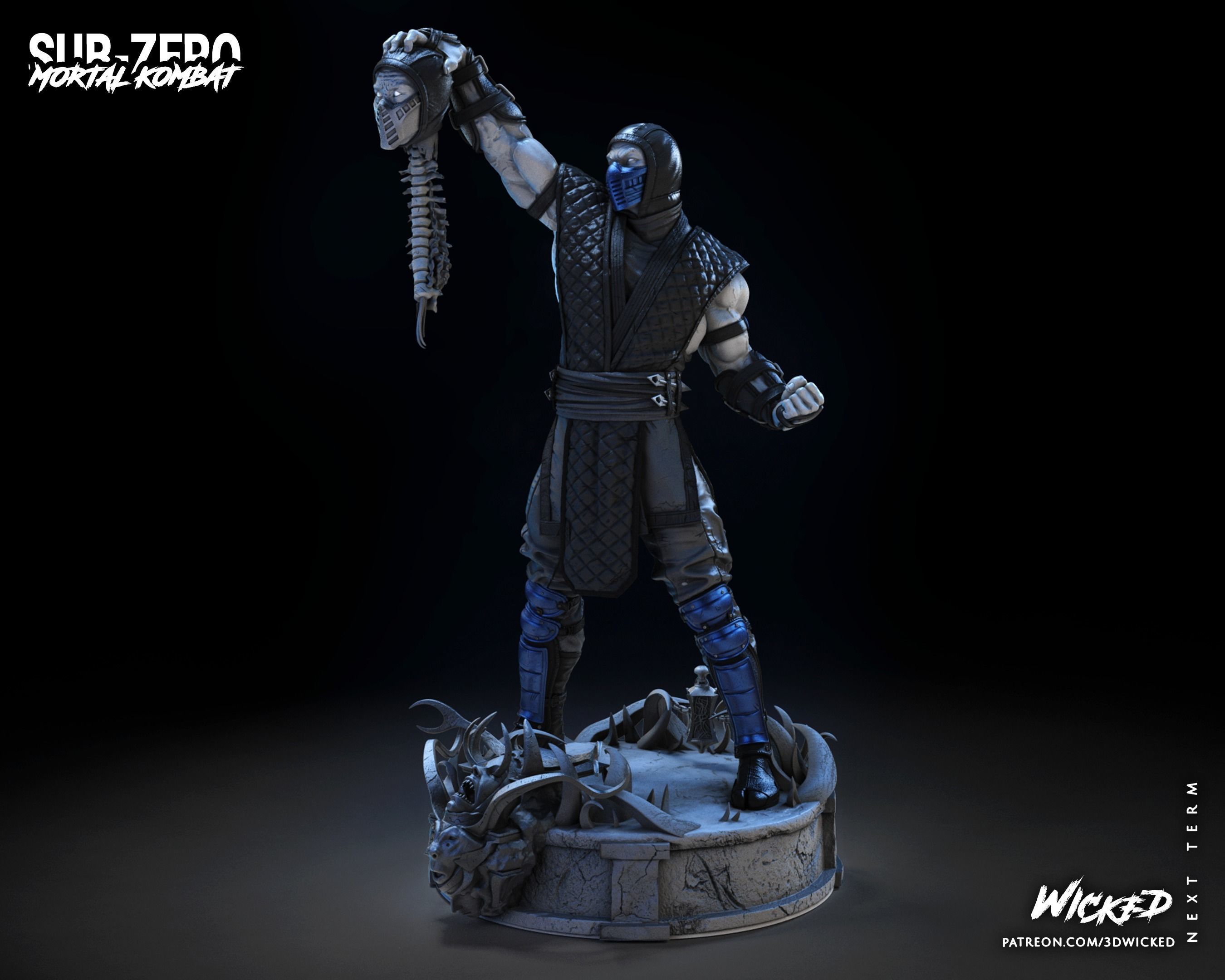 Wicked Video Game Sub Zero Sculpture ready for 3d printing 3D print model_42