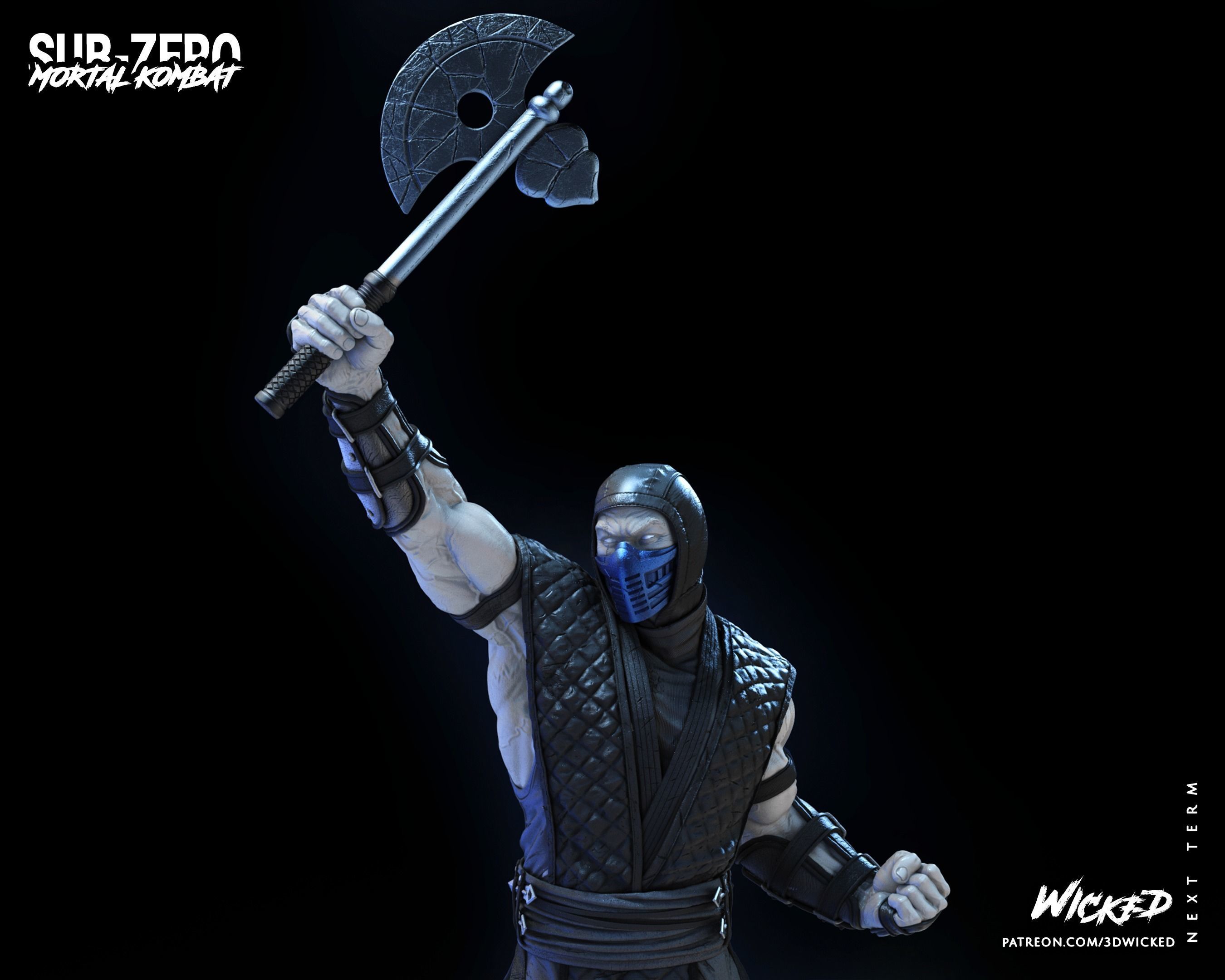 Wicked Video Game Sub Zero Sculpture ready for 3d printing 3D print model_24