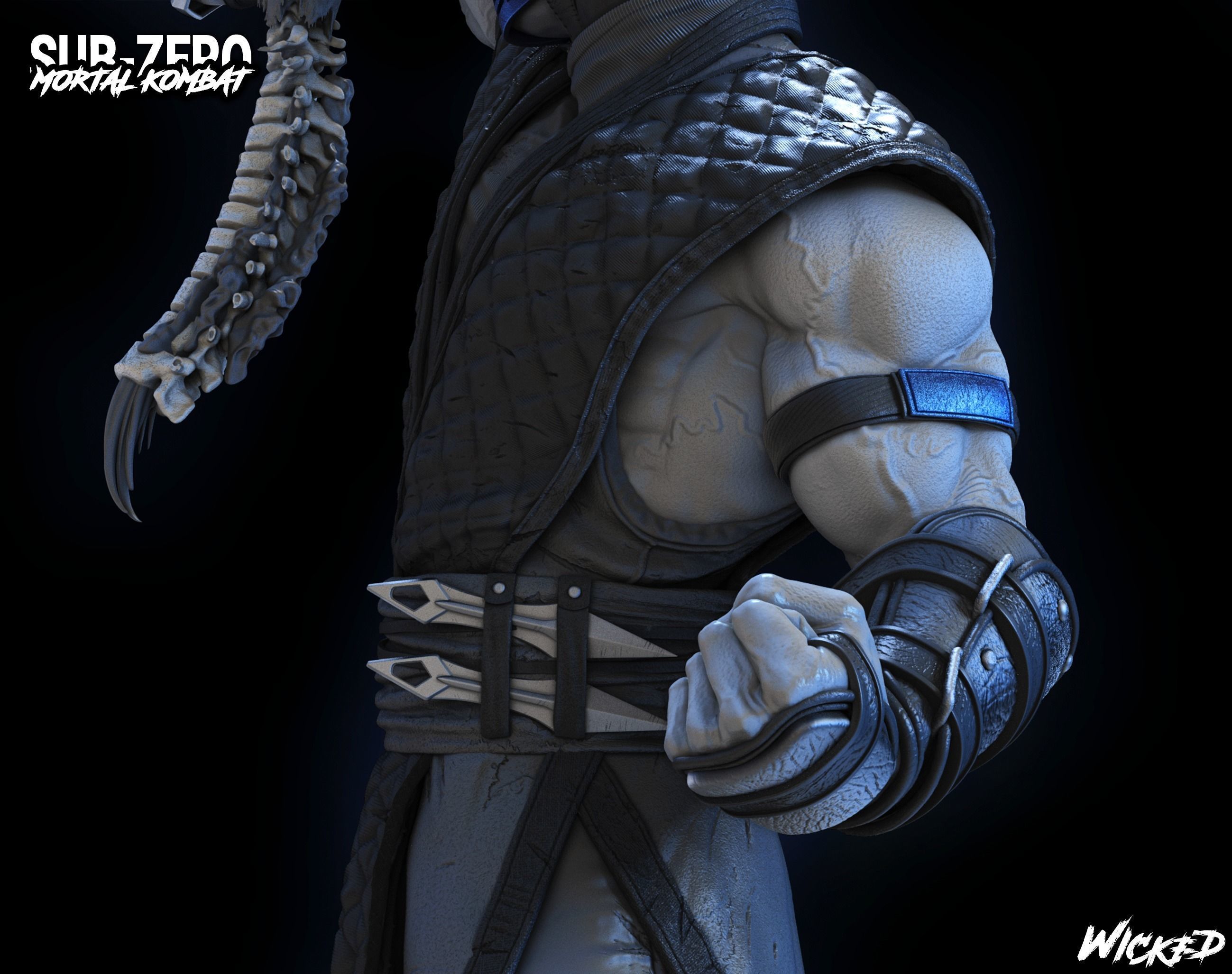 Wicked Video Game Sub Zero Sculpture ready for 3d printing 3D print model_15
