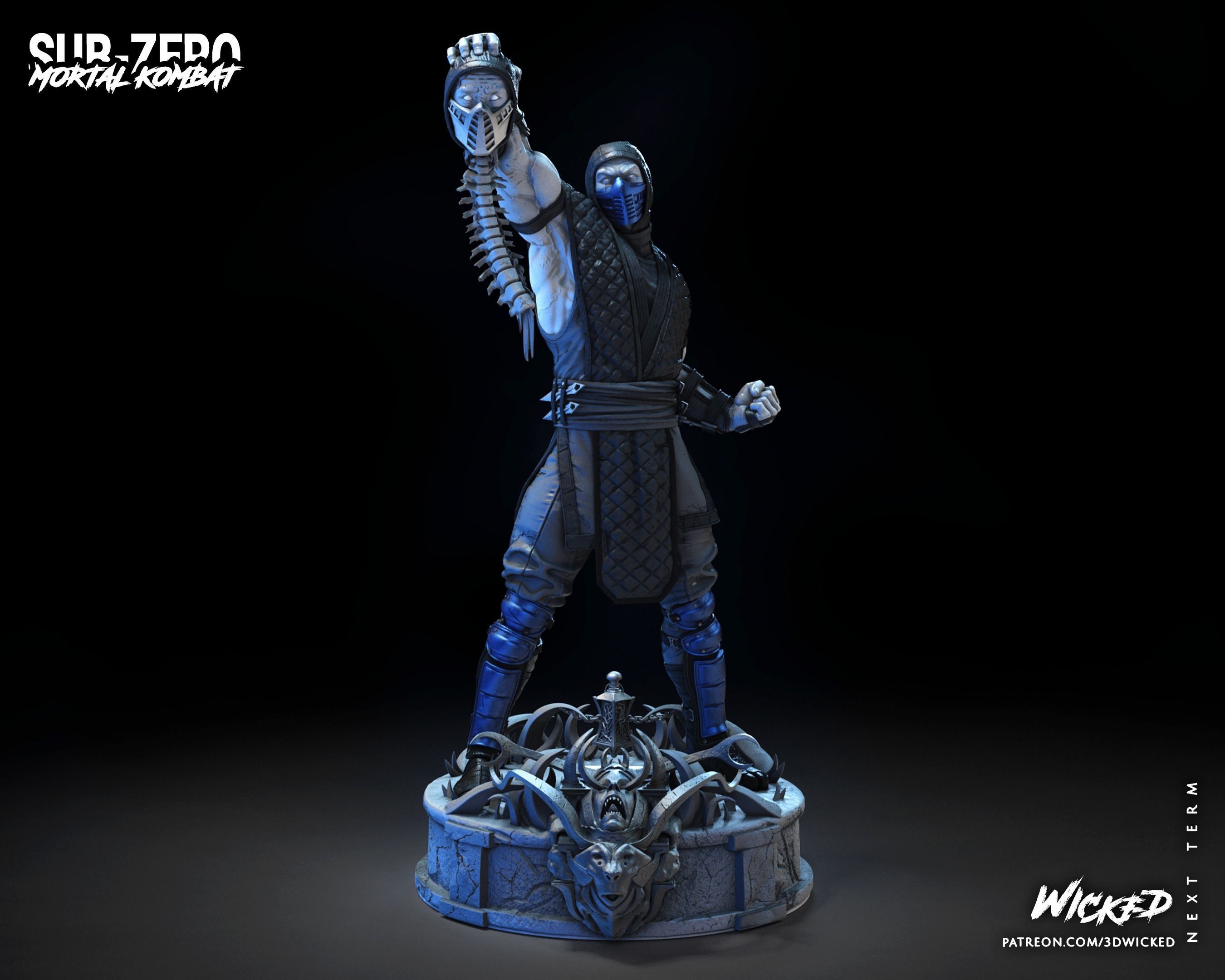 Wicked Video Game Sub Zero Sculpture ready for 3d printing 3D print model_45