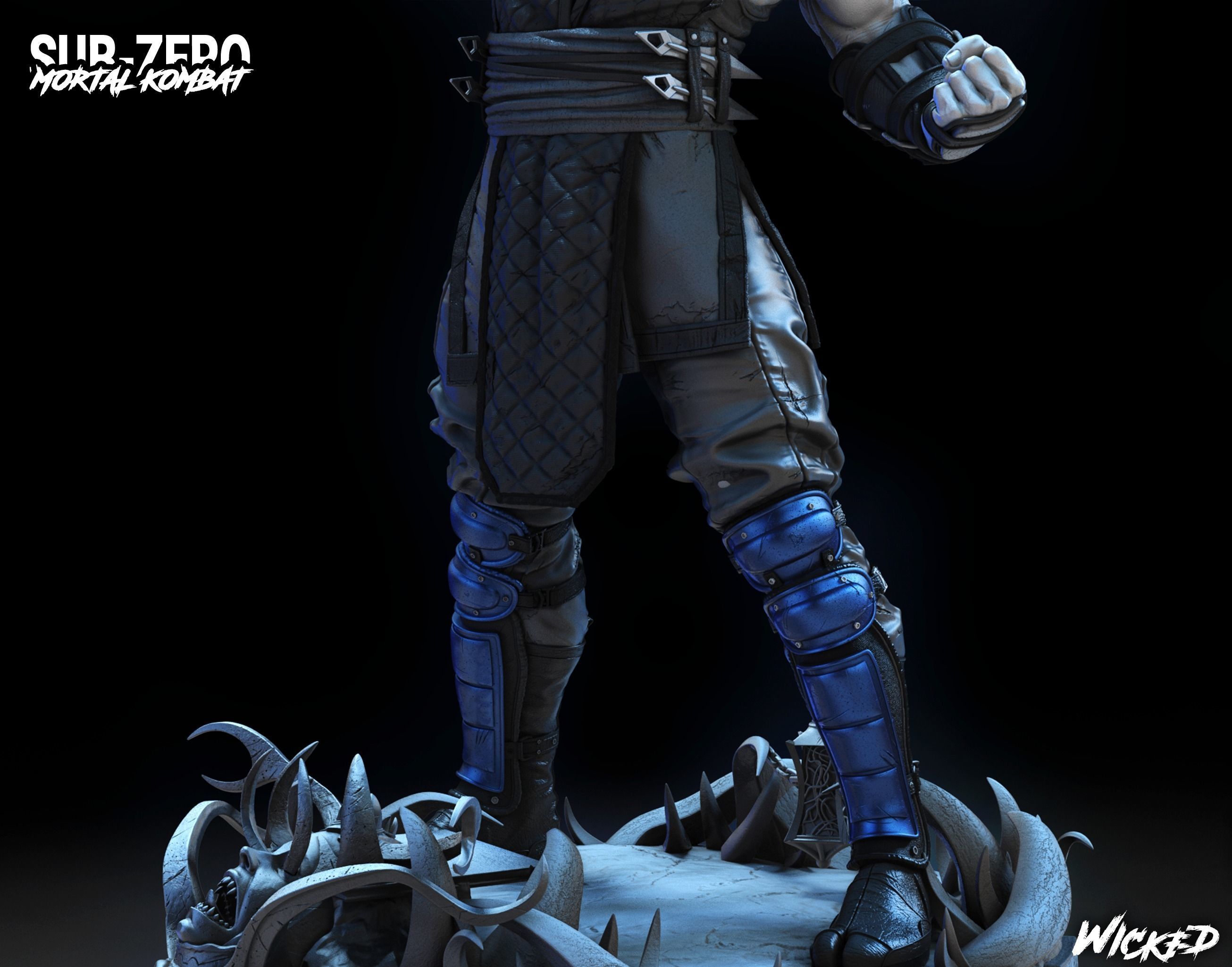 Wicked Video Game Sub Zero Sculpture ready for 3d printing 3D print model_17