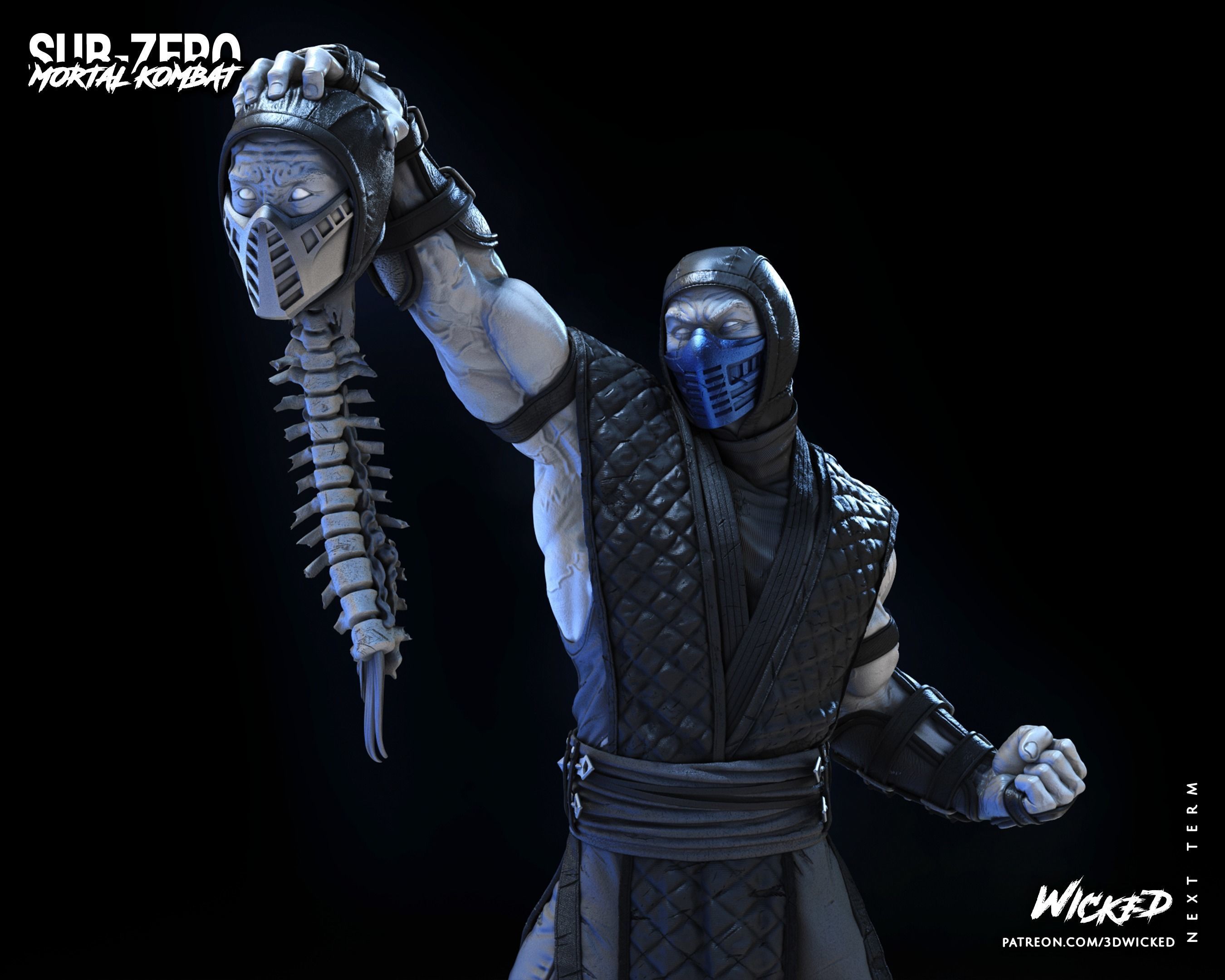 Wicked Video Game Sub Zero Sculpture ready for 3d printing 3D print model_48