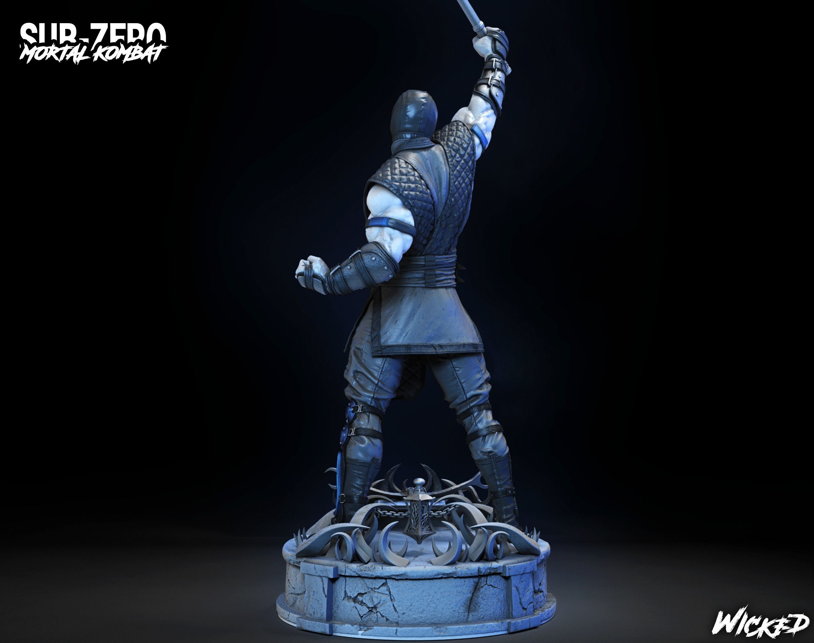 Wicked Video Game Sub Zero Sculpture ready for 3d printing 3D print model_6