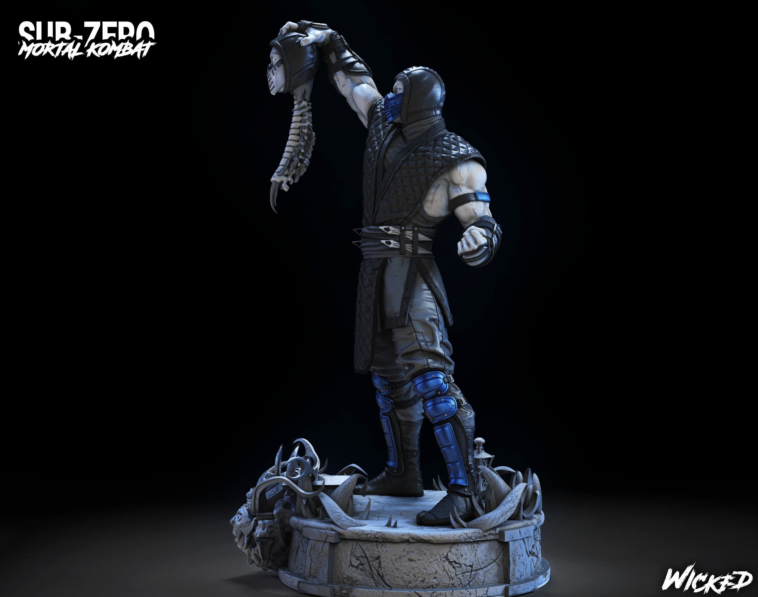 Wicked Video Game Sub Zero Sculpture ready for 3d printing 3D print model_5