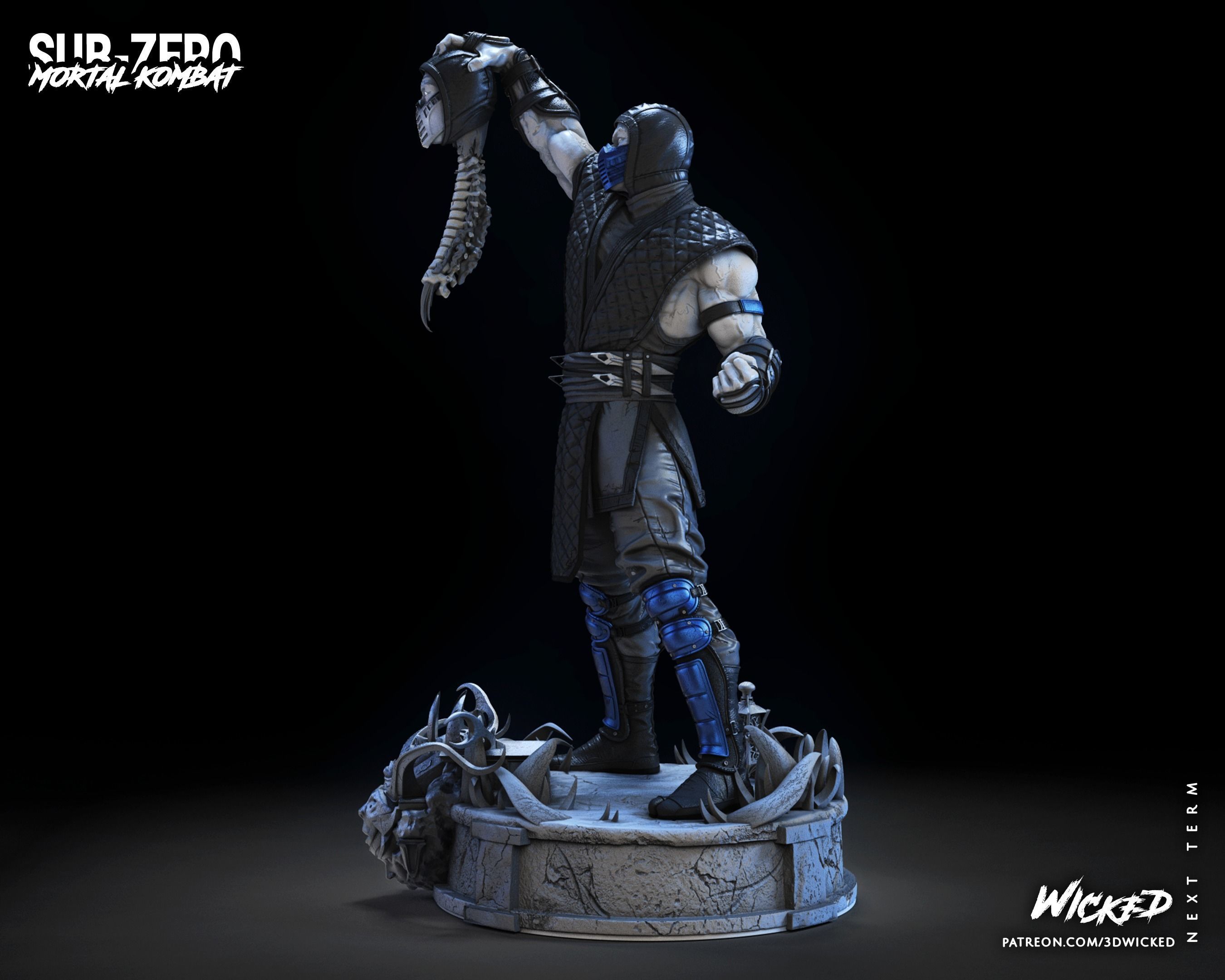 Wicked Video Game Sub Zero Sculpture ready for 3d printing 3D print model_26