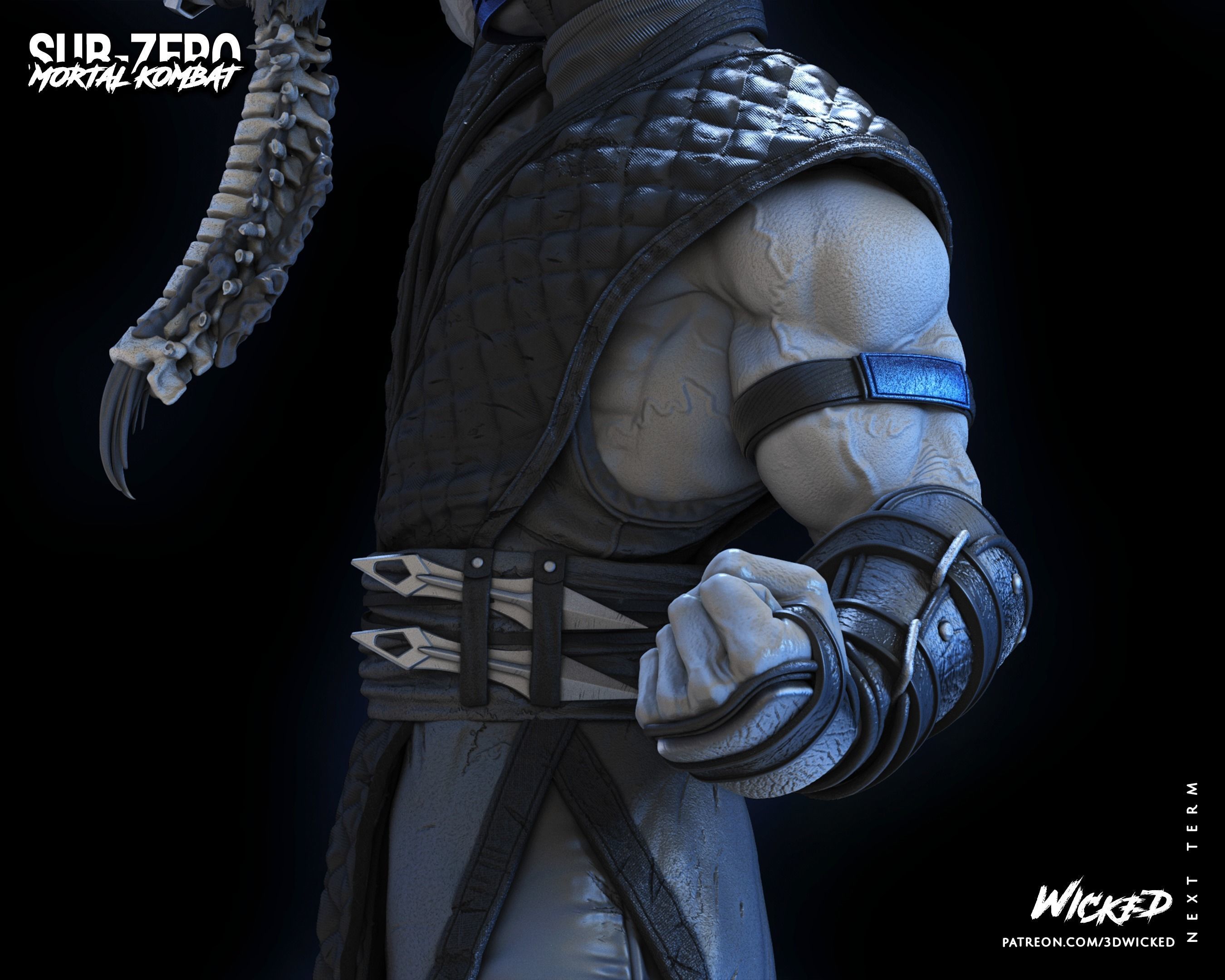Wicked Video Game Sub Zero Sculpture ready for 3d printing 3D print model_29