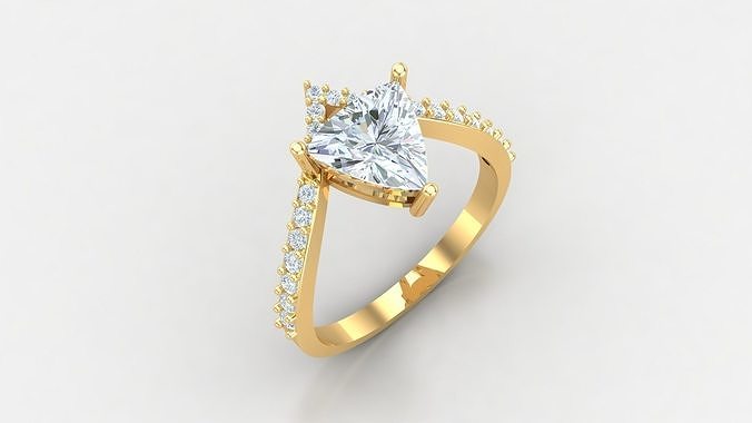 Diamond Women Ring Version 4 SLT 157 3D print model