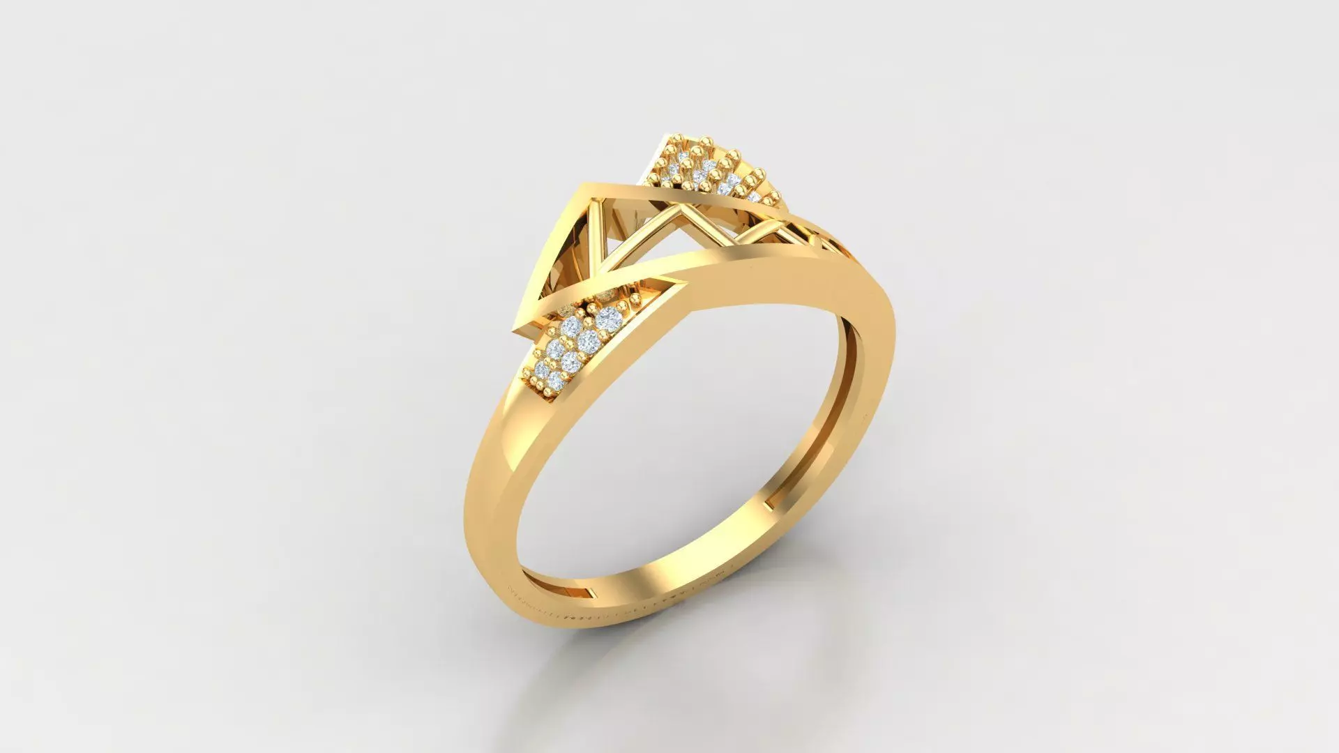 Diamond Women Ring Version 4 SLT 154 3D print model