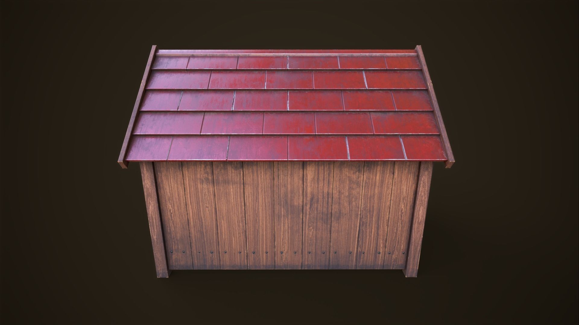 Doghouse Low-poly 3D model_1