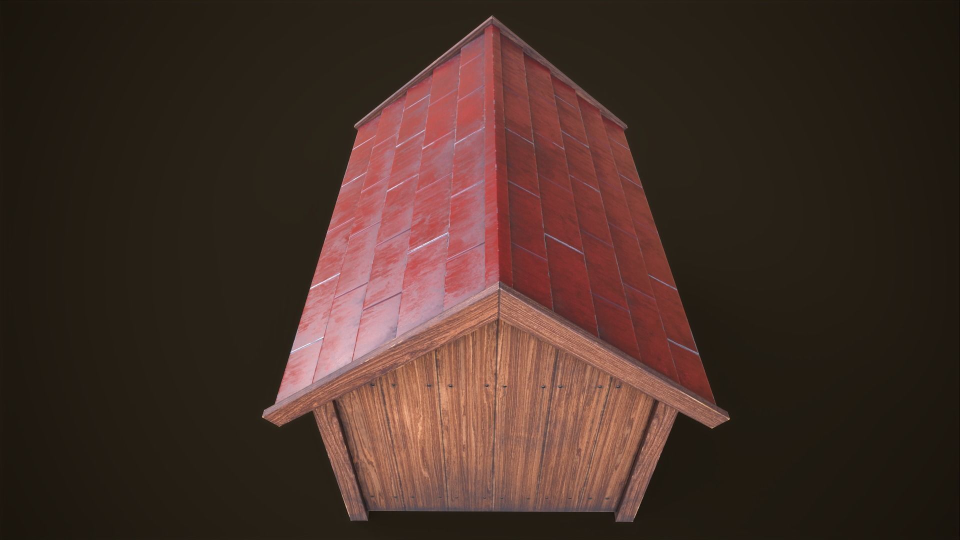 Doghouse Low-poly 3D model_3