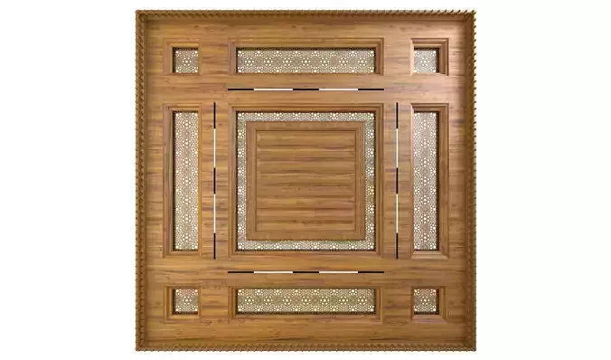 Wooden Ceiling In Oriental Style 5x5 3D model