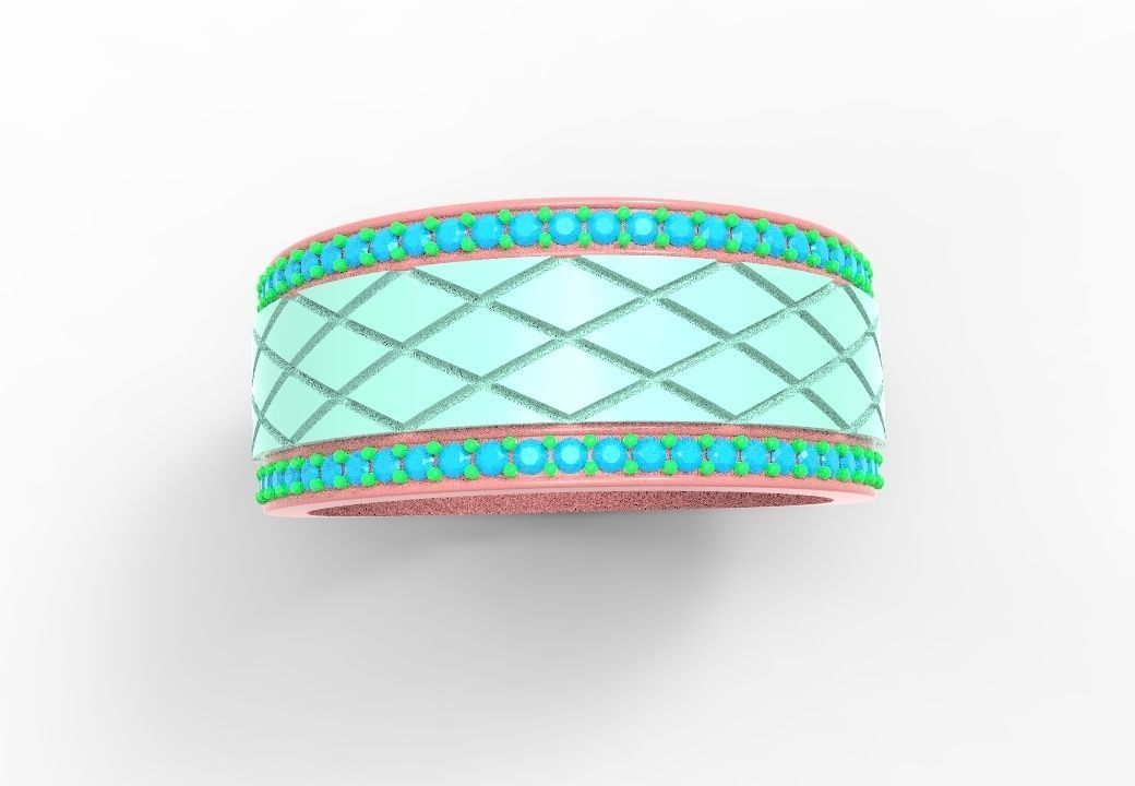 wedding ring two part 3D print model_7