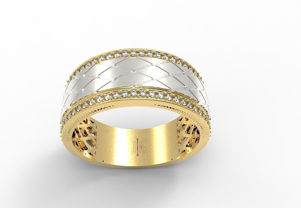 wedding ring two part 3D print model_1
