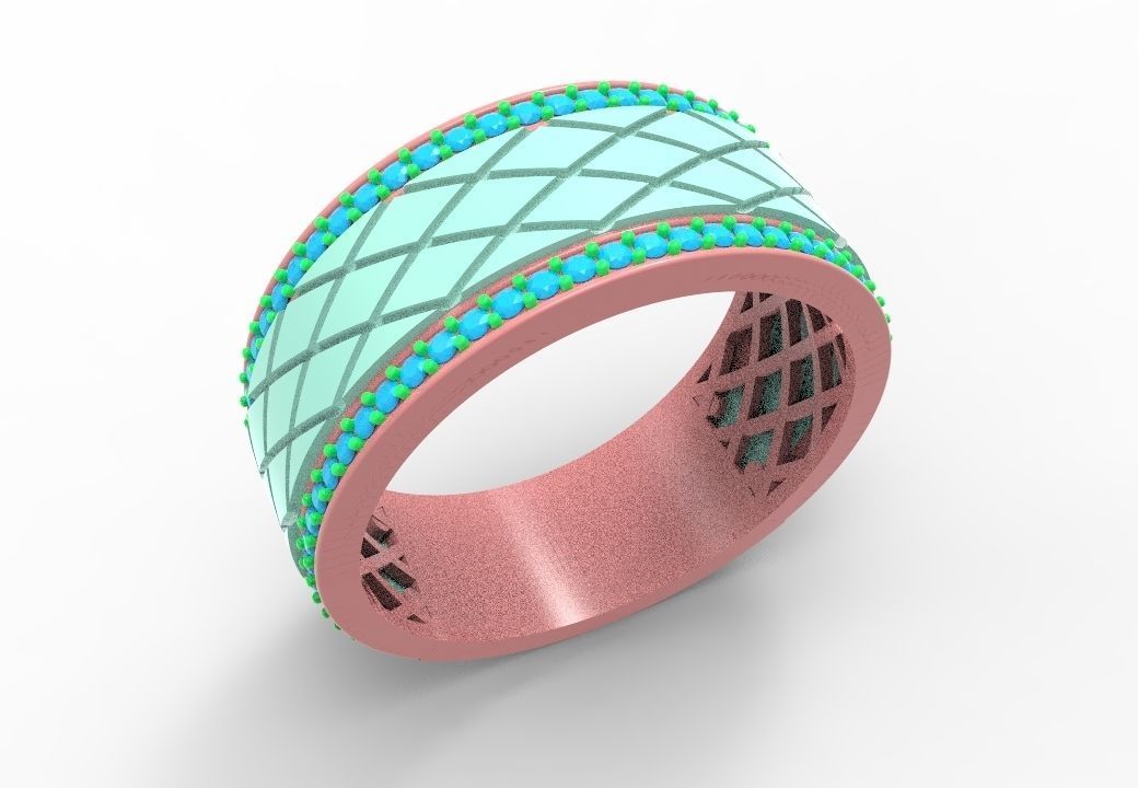 wedding ring two part 3D print model_6